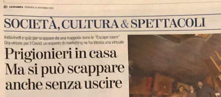 Il titolo dell'articolo su La Stampa